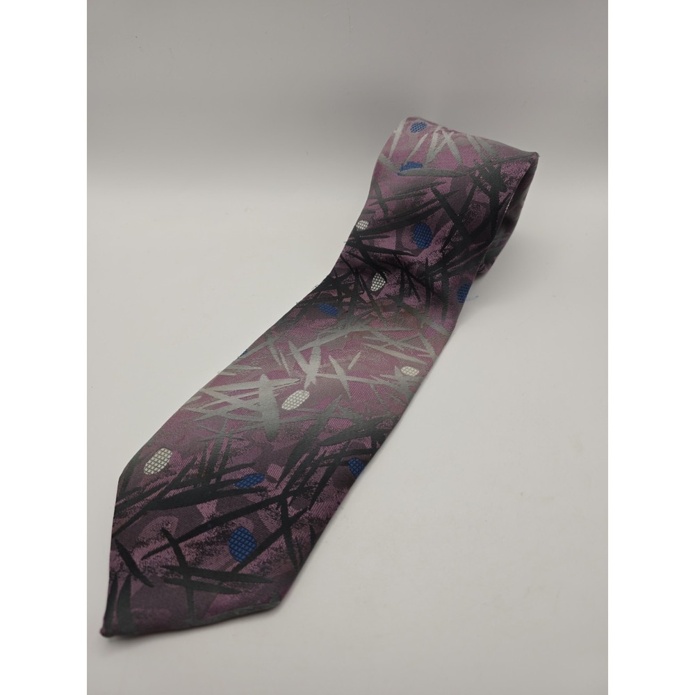 Allyn Saint George American Classic Made In The U.S.A. Tie Purple And Gray...